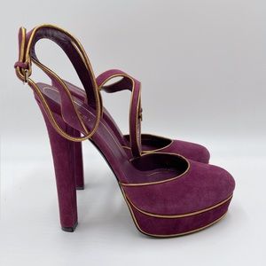 Gucci Huston Mary Jane Platform Sandals Size EU 37